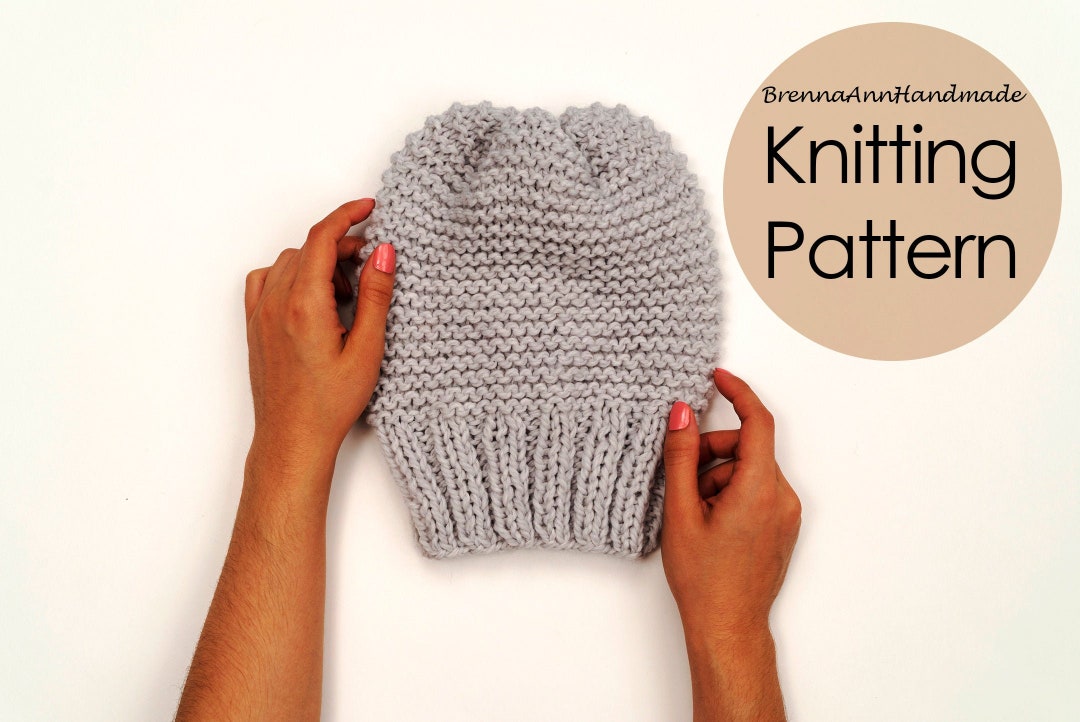 KNITTING PATTERN - the Chunky Textured Slouchy Knit Hat by ...