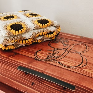 CROCHET PATTERN The Sunflower Blanket Instant Download PDF, Flower Granny Square Afghan, diy Intermediate Throw by BrennaAnnHandmade image 7