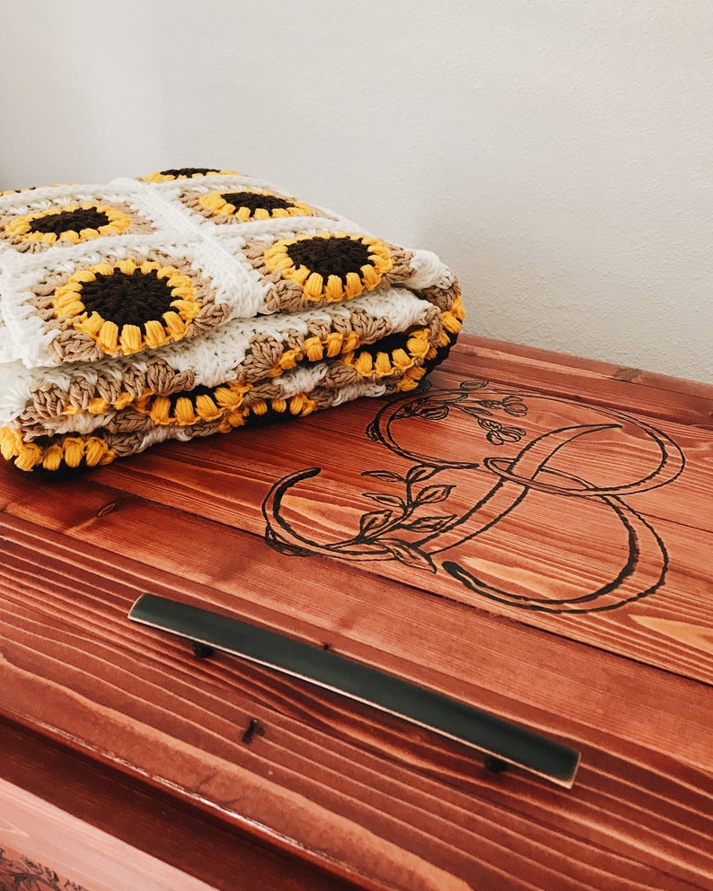 CROCHET PATTERN The Sunflower Blanket Instant Download PDF, Flower Granny Square Afghan, diy Intermediate Throw by BrennaAnnHandmade image 7