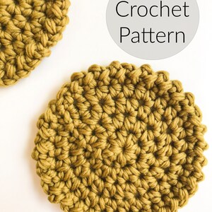 CROCHET PATTERN - the Golden Coasters, Textured Circle Coasters ...
