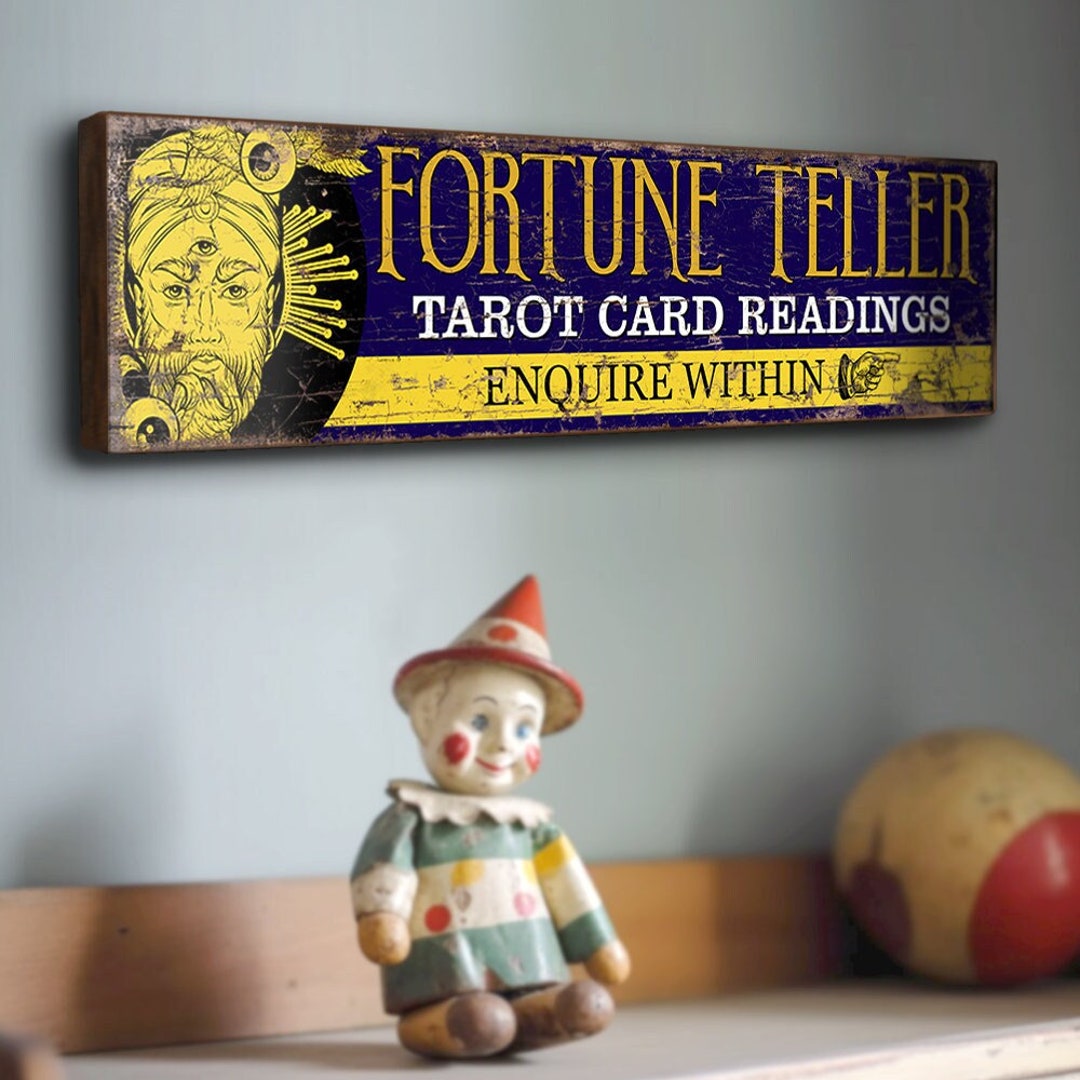 Fortune Teller Sign, Tarot Card Readings Sign, Enquire Within, Funfair  Fairground Sideshow 40cm Sign -  UK
