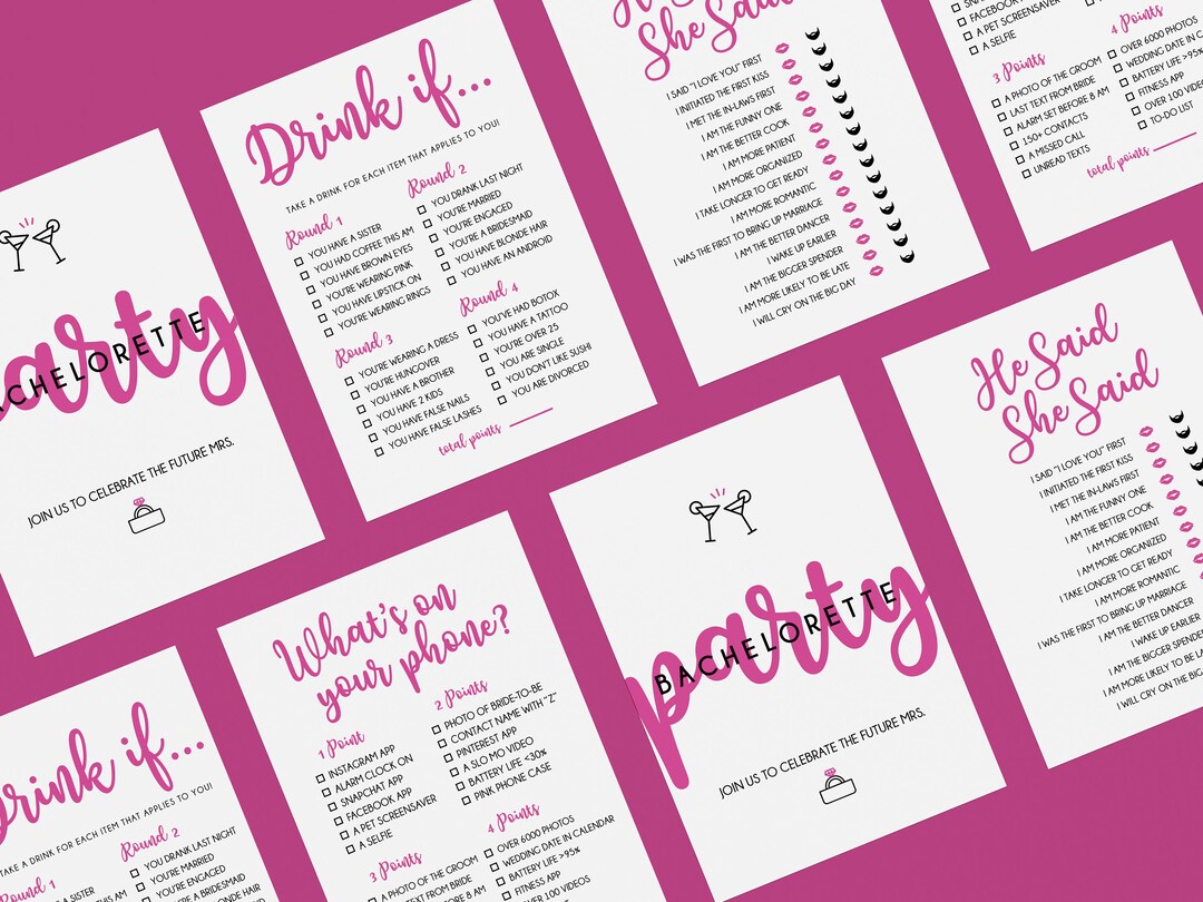 Drinking Games for Bachelorette Party, Games Set for Bachelorette Party