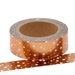 Washi Tape Rose Gold Copper Metallic Foil Polka Dots Spots 10 Metres