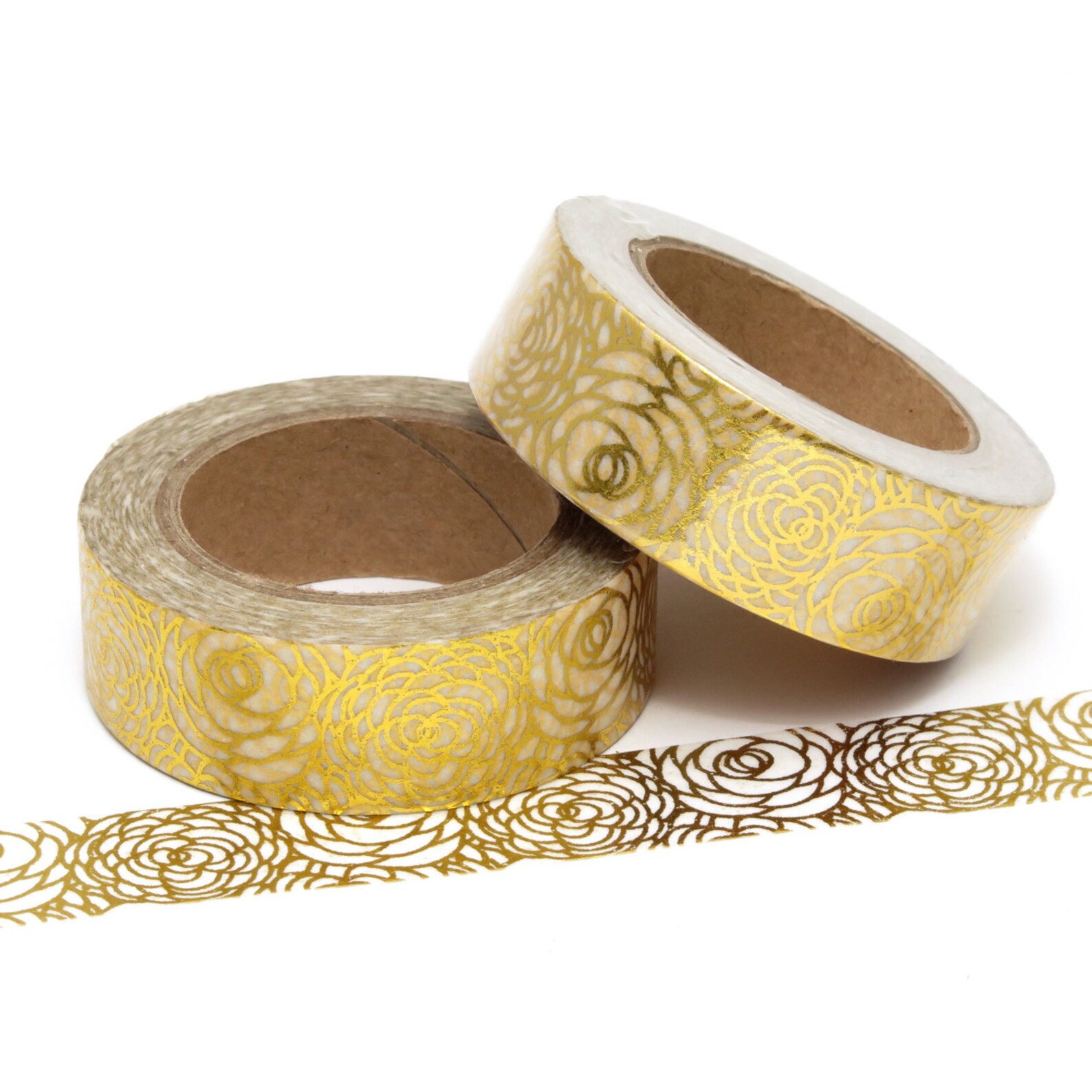 Washi Tape Floral Gold Foil 10m Flowers Etsy Australia