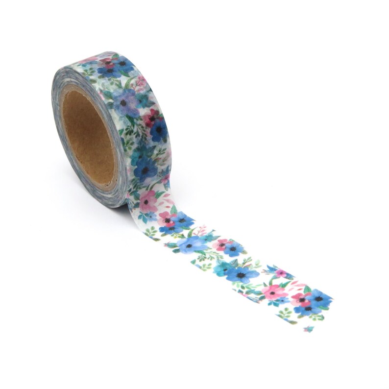 Floral Washi Tape Set Flowers Roses 3 x 10 metres Etsy