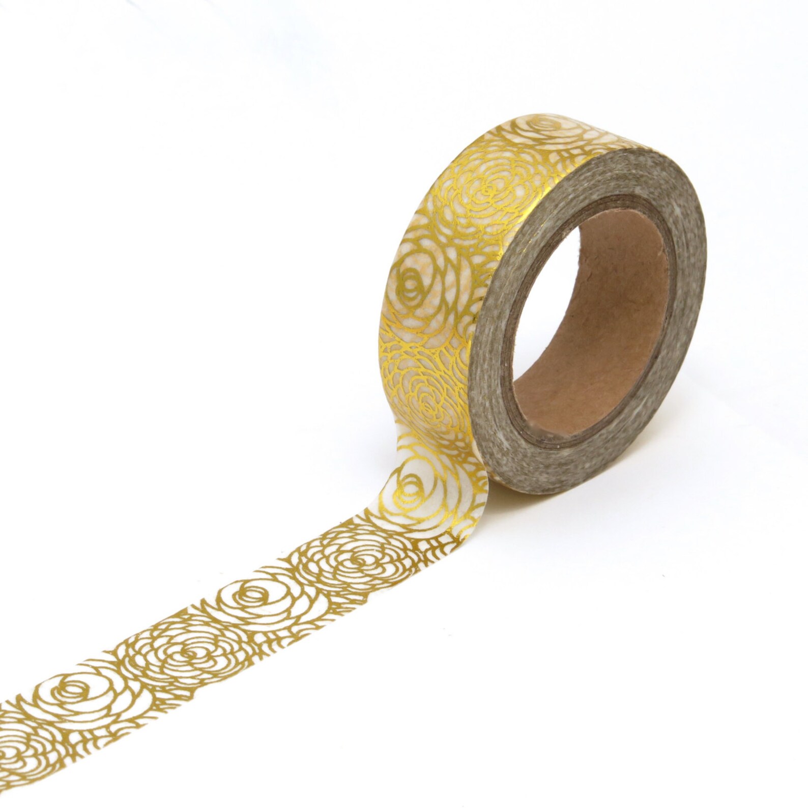 Washi Tape Floral Gold Foil 10m Flowers Etsy Australia