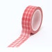 Washi Tape Red Check Grid Pattern 10m for Scrapbooking & Card Making Christmas Xmas