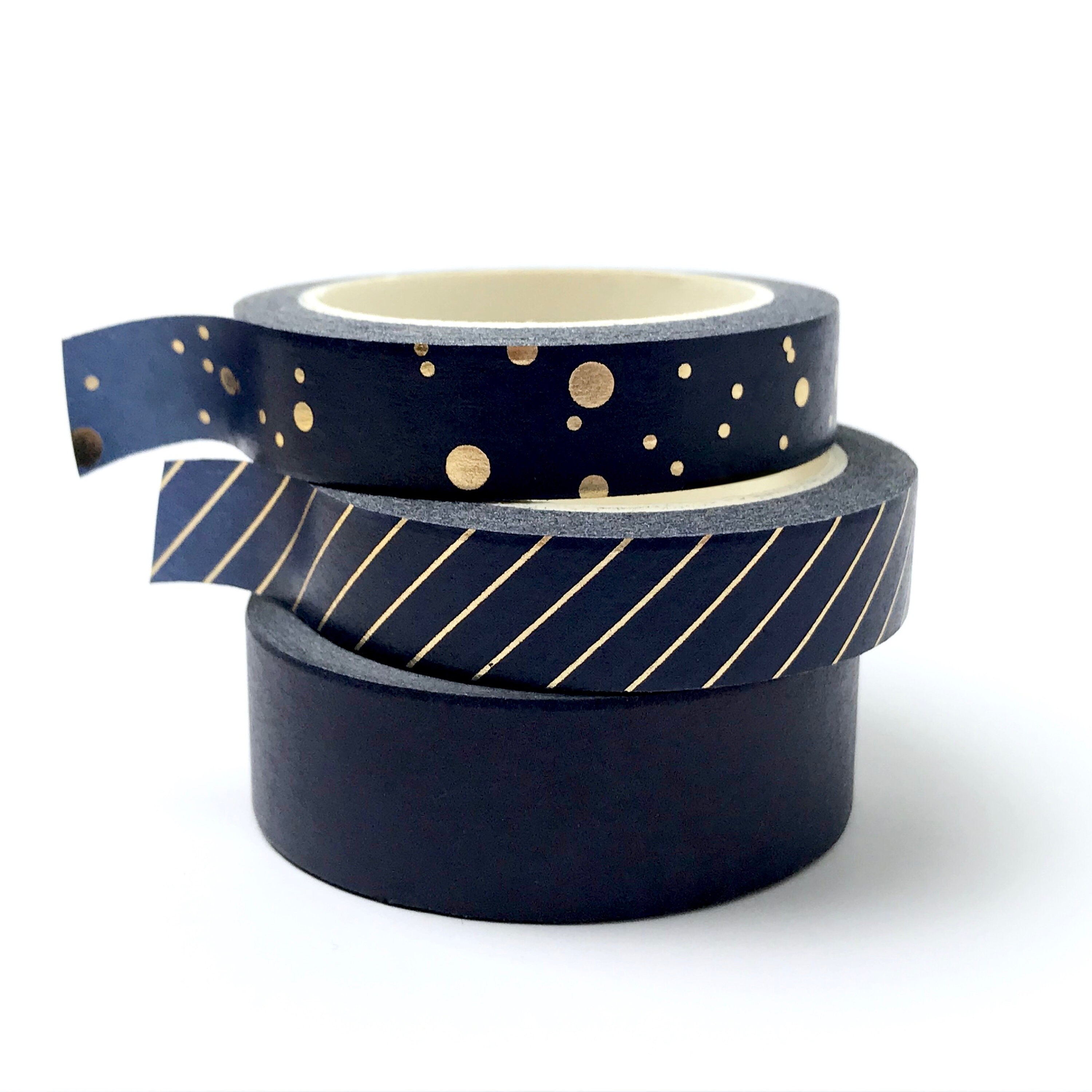 Navy Blue Washi Tape Set Gold Foil Polka Dots Spots Gilded Etsy navy-blue-washi-tape-set-gold-foil-polka-dots-spots-gilded-etsy