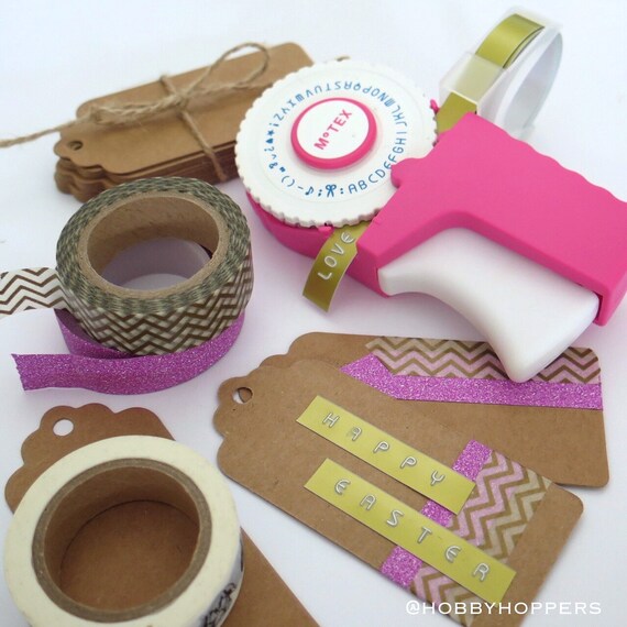 Motex Retro Embossing Label Maker in Pink or Green E303 Etsy