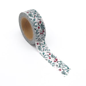 Christmas Washitape Mistletoe Berries Holly Floral Washi Tape