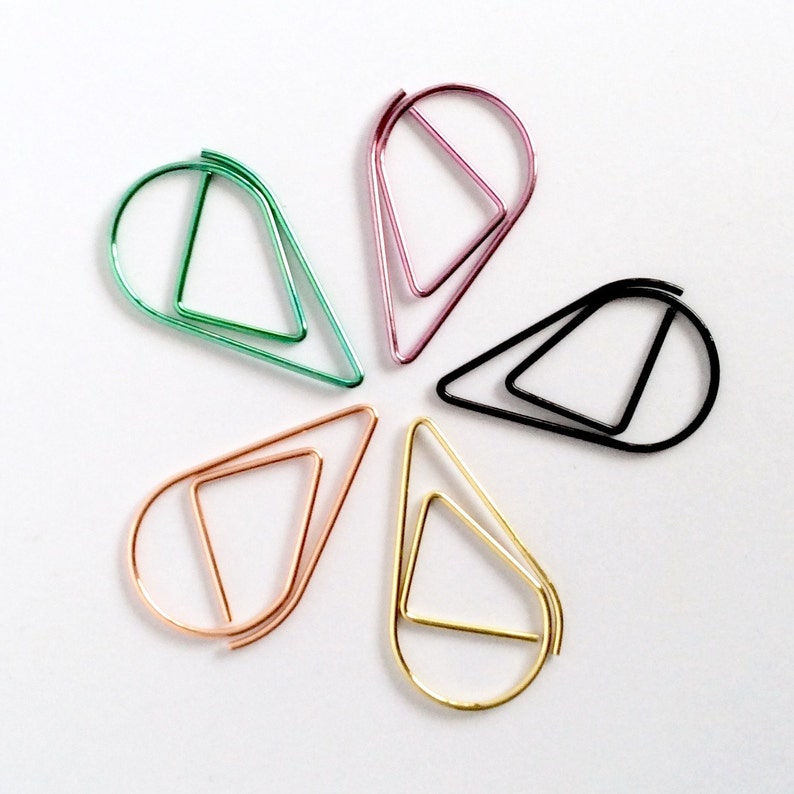 Planner Clips Teardrop Paper Clip Planner Accessories Page Etsy Australia