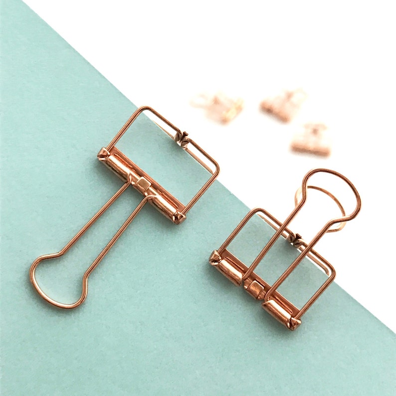 Copper Planner Clips Binder Accessories Bull Clips Skeleton Etsy