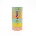 Gilded Washi Tape Set Pastel Gold Foil Pineapples Crowns & Stripes for Planners and Paper Craft