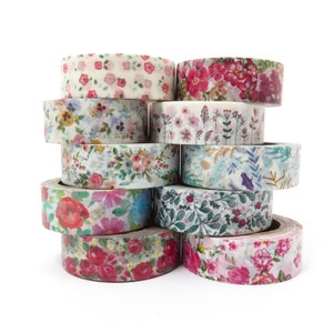 Floral Washi Tape Flowers Roses Blossoms Blooms for Planners and Paper Craft