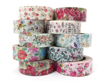 Floral Washi Tape Flowers Roses Blossoms Blooms for Planners and Paper Craft