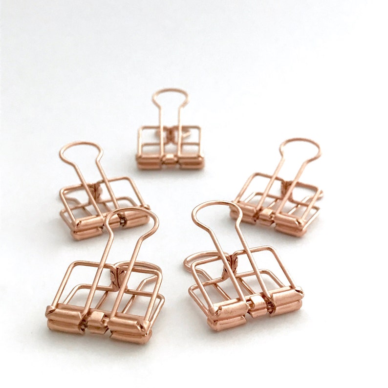 Copper Planner Clips Binder Accessories Bull Clips Skeleton Etsy