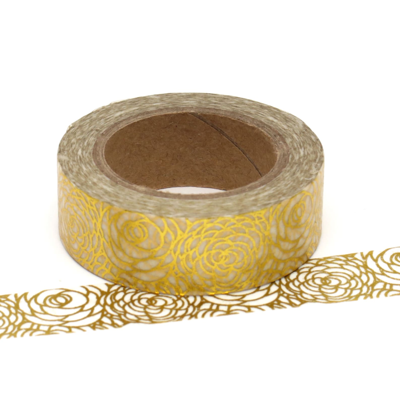 Washi Tape Floral Gold Foil 10m Flowers Etsy Australia