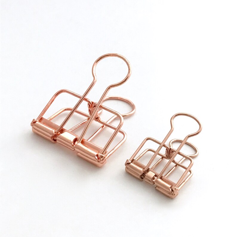 Copper Planner Clips Binder Accessories Bull Clips Skeleton Etsy