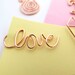 Love Planner Paper Clips Rose Gold Paper Accessories Page Marker