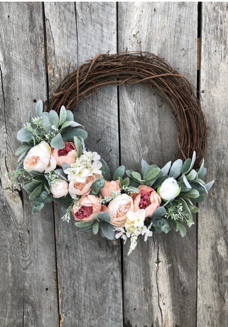 Best Selling Wreath Spring Wreaths for Front Door Mothers Etsy