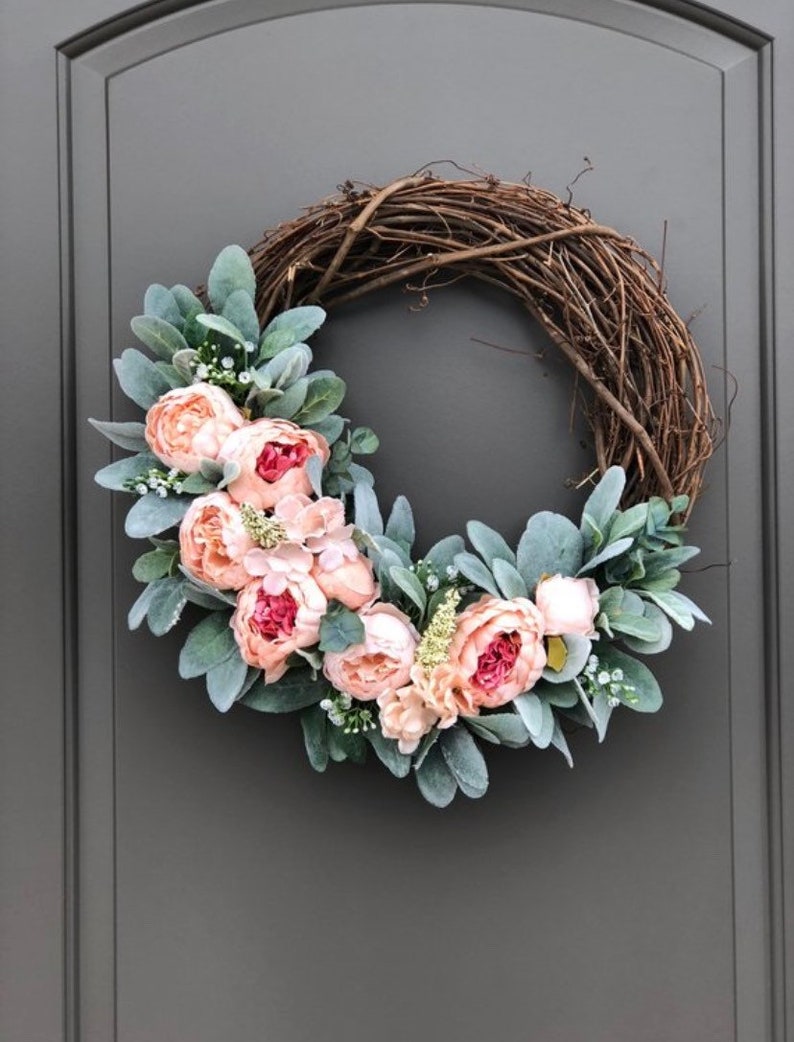 Best Selling Wreath Spring Wreaths for Front Door Mothers Etsy