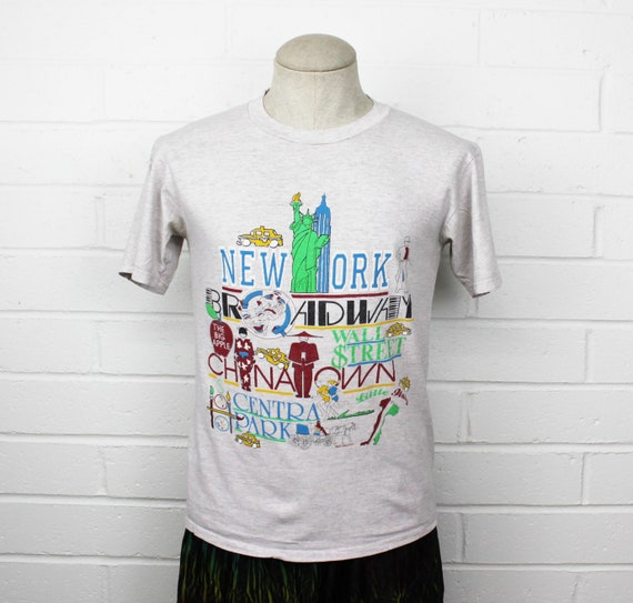 NEW YORK CITY USA SKYLINE TRAVEL TOURIST VINTAGE Mens Gray Sweatshirt