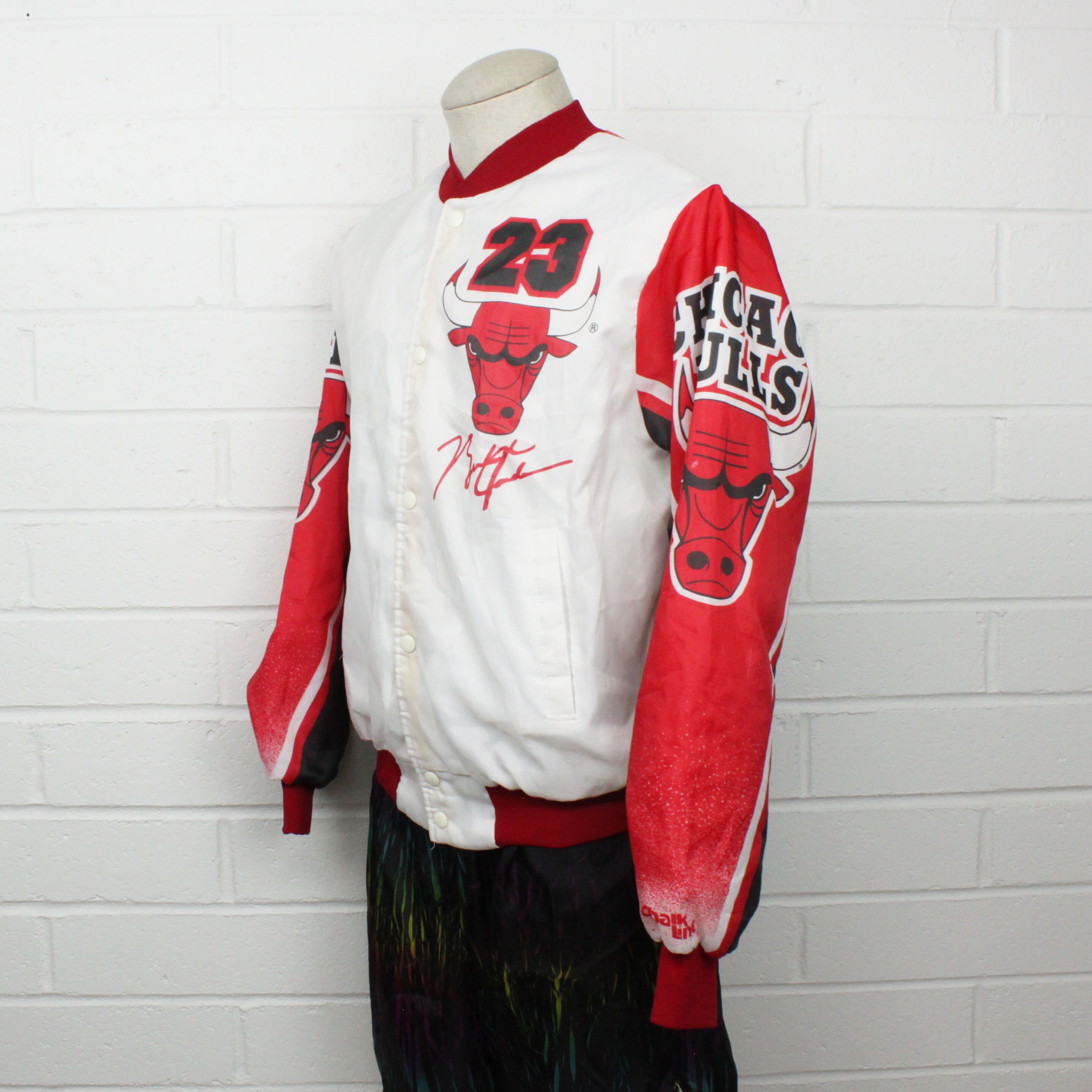 Vintage 90s Michael Jordan Chalk Line Jacket All Over Print Etsy