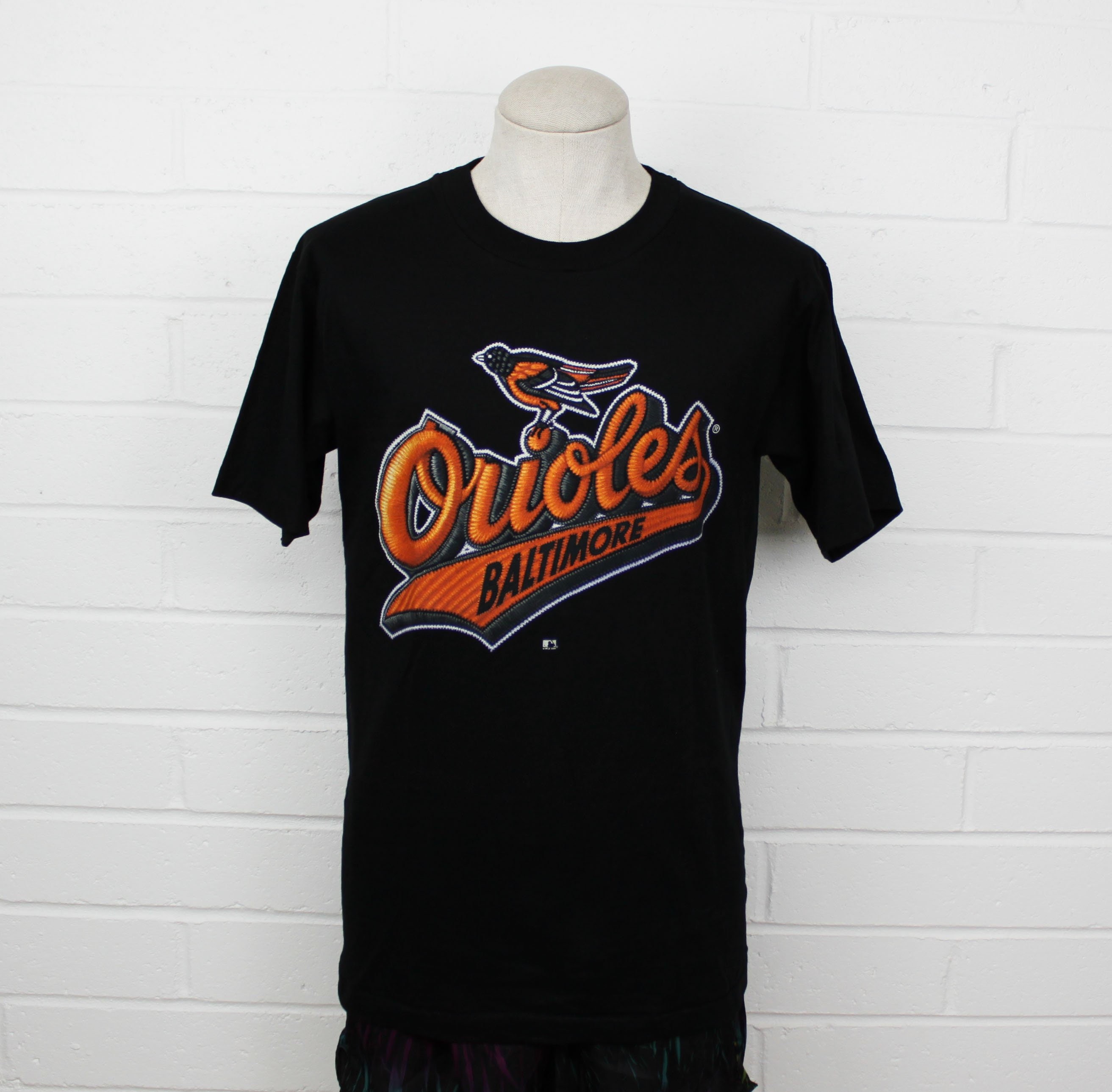 Vintage 90 Baltimore Orioles Shirt Black Medium Baggy Logo MLB | Etsy