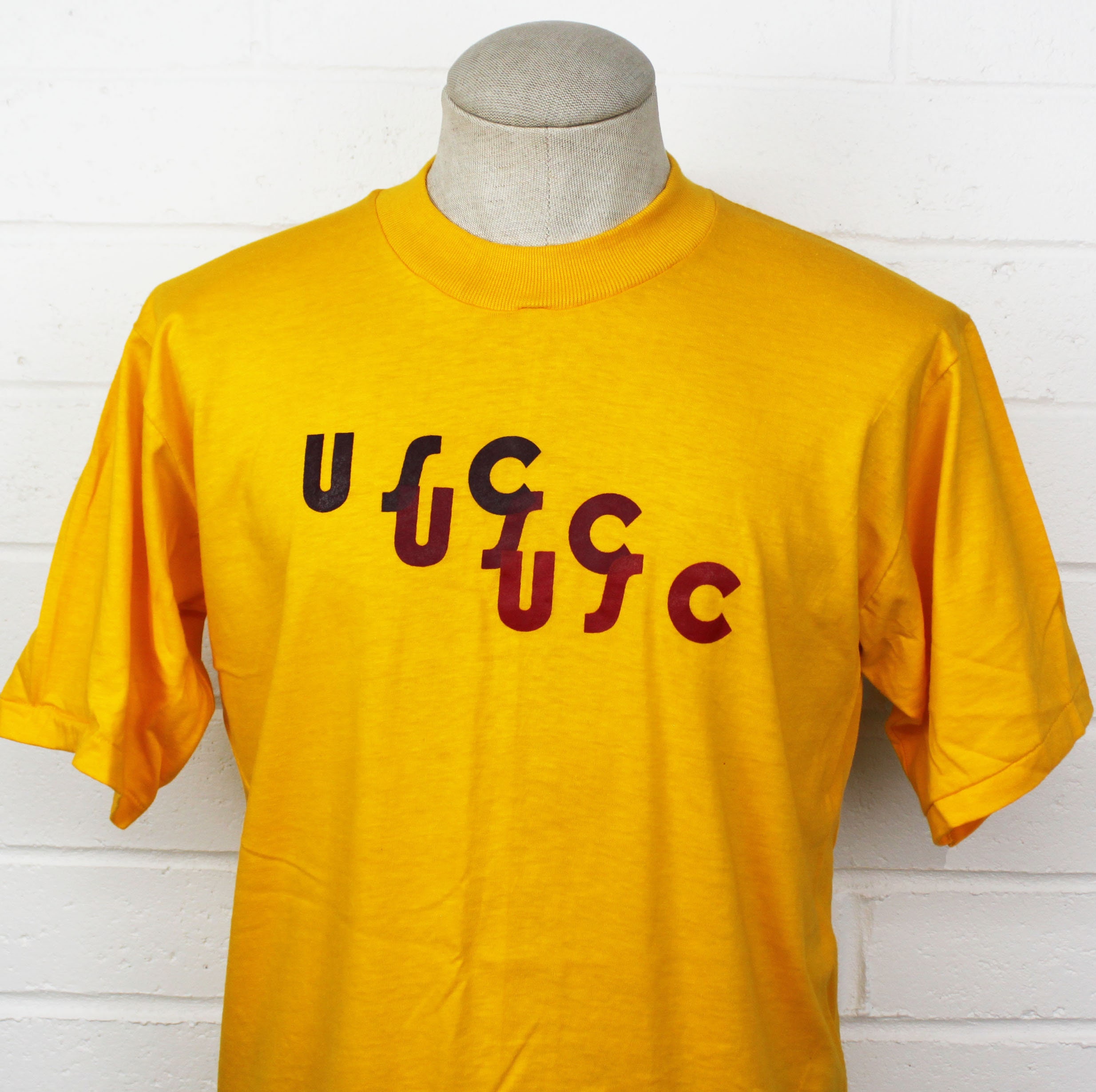 Vintage 70s USC Trojans Shirt Large Gold University of | Etsy