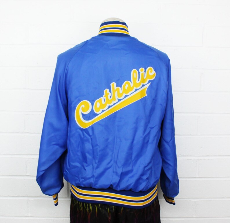 Vintage 80s Catholic School Coach Jacket Large Letterman | Etsy
