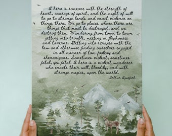 Arthur Aguefort Hero Digital Print Fantasy High