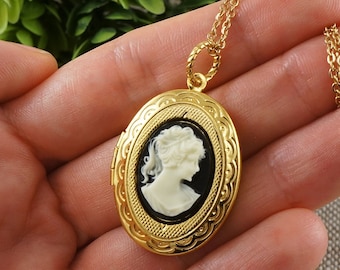White Lady Cameo Brooch Cream White Off White Ivory Vintage Glass Golden Oval Cameo Victorian Wedding Bride Pin Brooch Woman Jewelry 7411