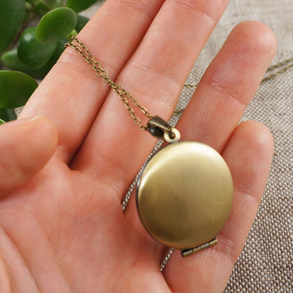 Evil Eye Locket Necklace Golden Human Eye Charm Amulet Round Etsy