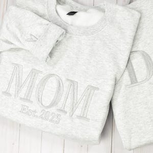 Embroidered Dad Sweatshirt: Personalized Kids Names, Pregnancy Reveal Gift