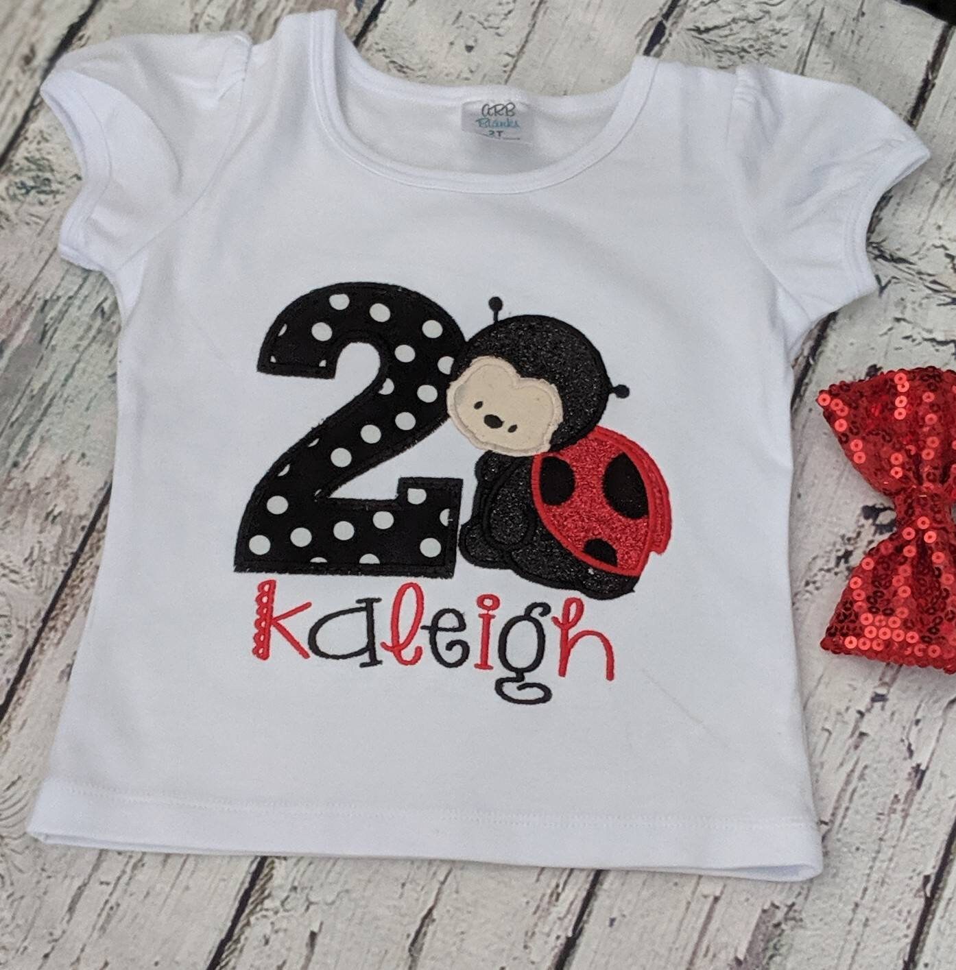 Ladybug birthday shirt ladybug themeladybug girl shirt Etsy