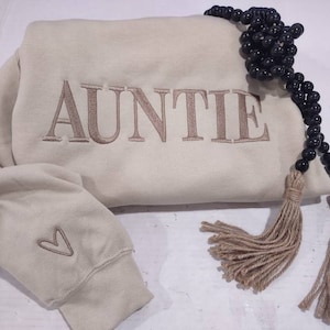 Auntie Embroidered Sweatshirt Gift for Auntie Embroidered Sweatshirt Pullover hoodie shirt personalized custom gift for aunt