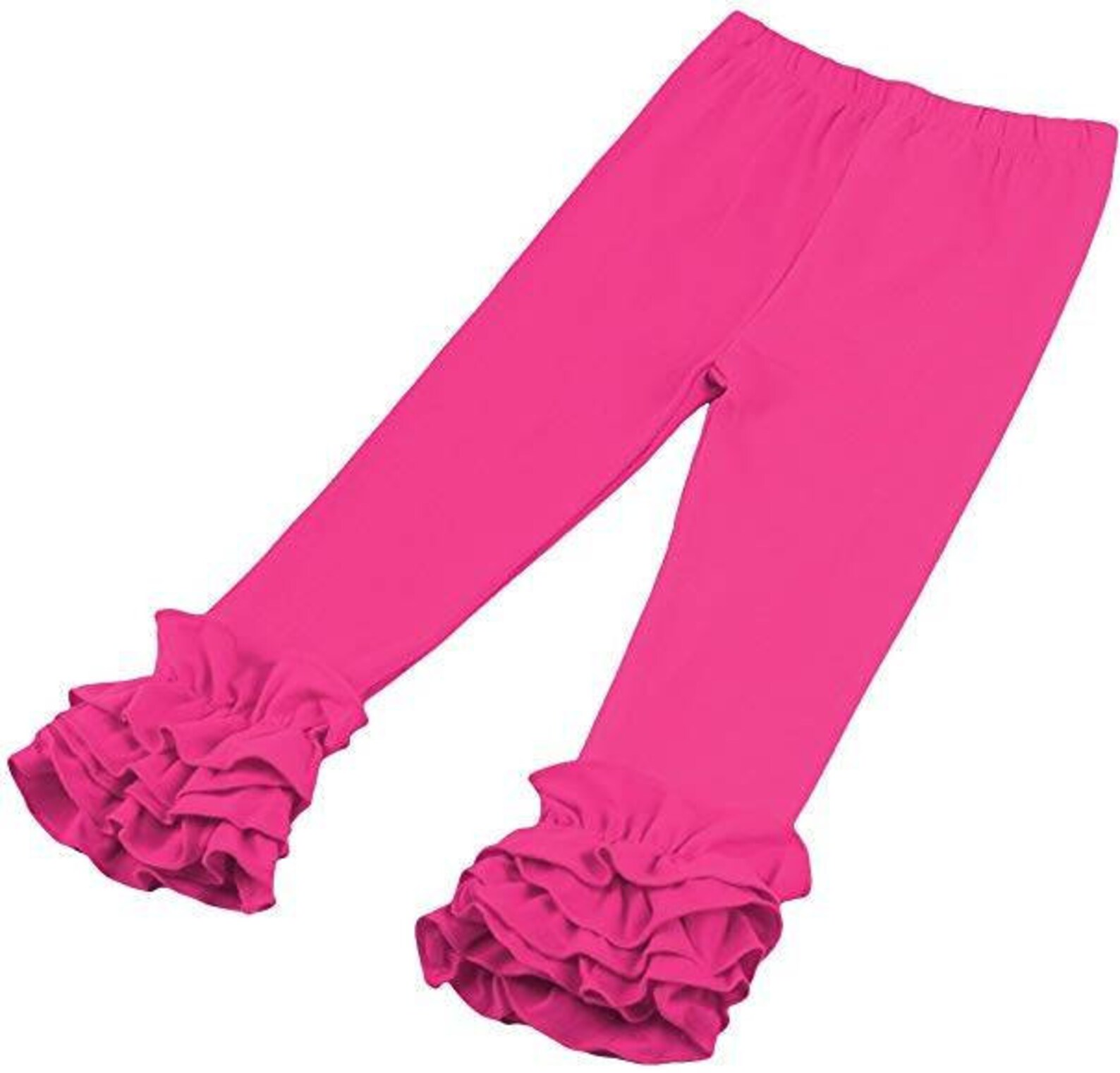 Girls Hot pink ruffle leggings toddler pants baby girl Etsy Italia