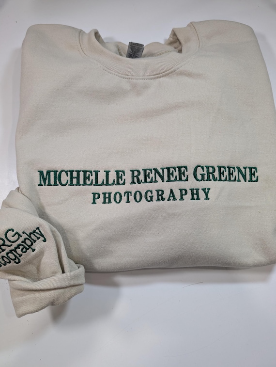Personalized Embroidered Custom Text Sweatshirt, Custom company logo Crewneck, Customized Embroidery Gift