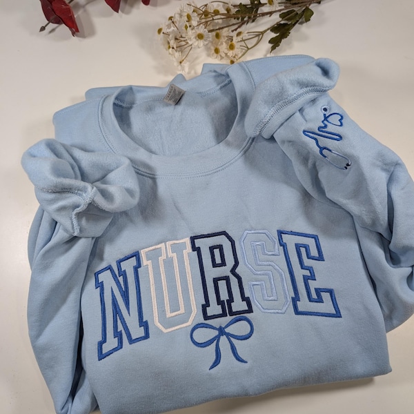 Nurse embroidered sweatshirt