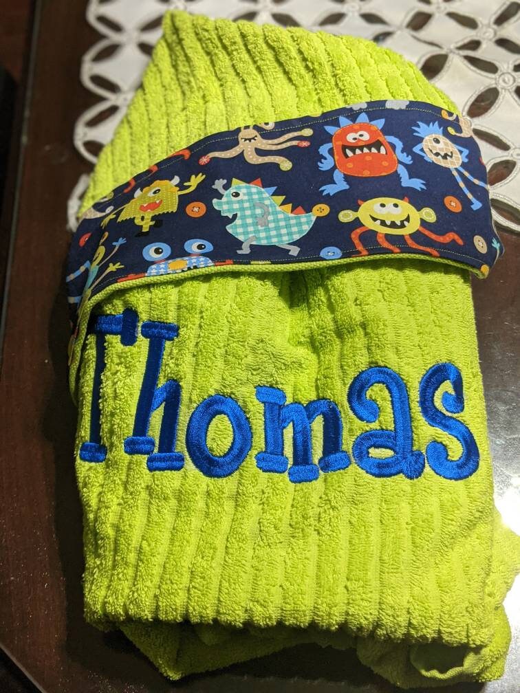 Personalized Hooded Towel Kids Toddler Towel baby girl Etsy
