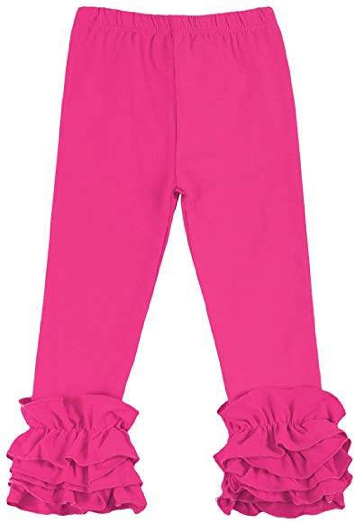 Girls Hot pink ruffle leggings toddler pants baby girl Etsy Italia