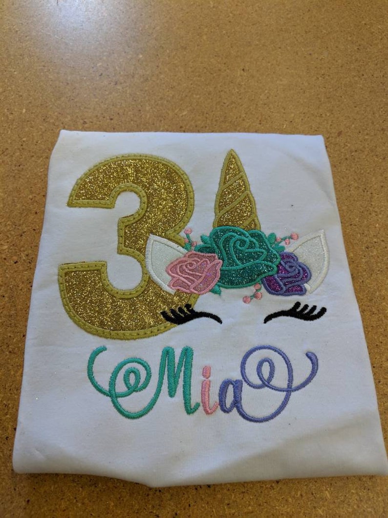 Flower Unicorn Shirt 5th Birthday Shirt for Girls Floral Unicorn Birthday Shirt Unicorn Unicorn Birthday Shirt Unicorn Shirt for Girls