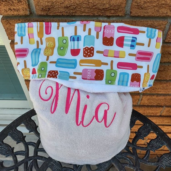 Personalized Hooded Towel Kids, Toddler Towel, baby girl Hooded Towel, summer towel