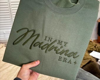 Godparents Proposal sweatshirts: Embroidered Crewneck Madrina, padrino, Marraine, Mandrinha custom in your language
