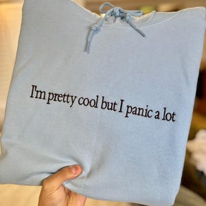 Embroidered Mental Health Hoodie – I'm Pretty But I Cry A Lot