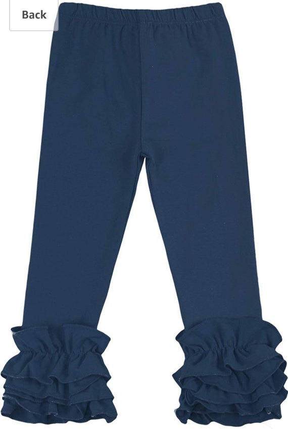 Girl Navy Ruffle Leggings Baby Girl 