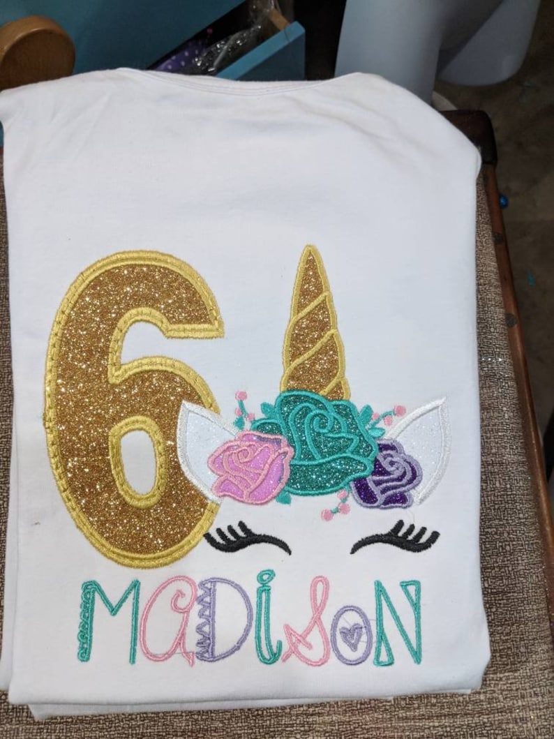 Flower Unicorn Shirt 5th Birthday Shirt for Girls Floral Unicorn Birthday Shirt Unicorn Unicorn Birthday Shirt Unicorn Shirt for Girls