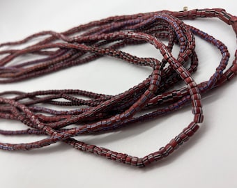 Antique Brown Brick Gooseberry African Trade Beads Strand, Antique Fall Beads, Handmade Beads, Gooseberries, House Brick, Red Brick