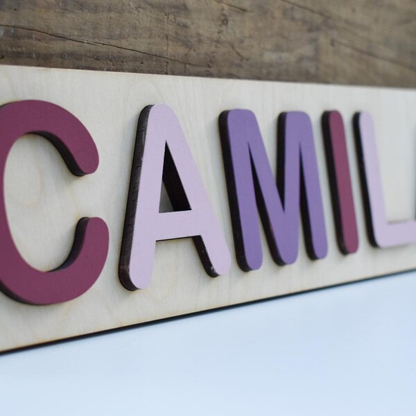 Custom Wooden Name Puzzle. Name Puzzle for Kids. Montessori Toy. Wood Puzzle.