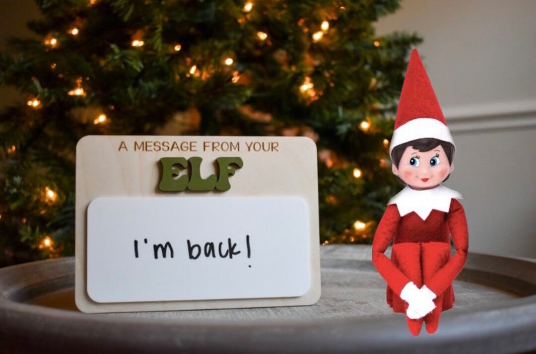 Personalized Custom Elf Message Board. Note Board for Elf on a Etsy